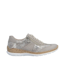 Load image into Gallery viewer, RIEKER - N4221-90 - LACE UP/ZIP TRAINER SHOE - Ice Rose Metallic