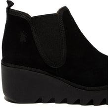 Load image into Gallery viewer, FLY London - BYNE349FLY - P501349019 - PULL ON WEDGE ANKLE BOOT - Black