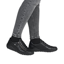 Load image into Gallery viewer, REMONTE - R1402-00- ZIP/LACE SHOE (Water Resistant) - Black