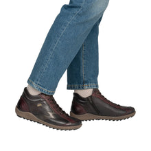 Load image into Gallery viewer, REMONTE - R1454-27 - ZIP/LACE BOOT - Water Resistant - Burgundy/Bronze (NEW IN)