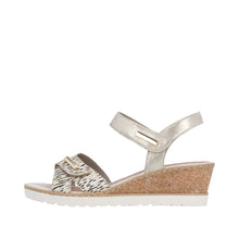 Load image into Gallery viewer, REMONTE - R6266-90 - WEDGE SANDAL - Beige/Gold