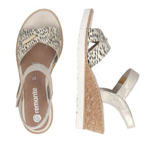 Load image into Gallery viewer, REMONTE - R6266-90 - WEDGE SANDAL - Beige/Gold