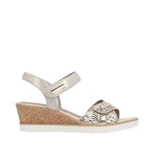 Load image into Gallery viewer, REMONTE - R6266-90 - WEDGE SANDAL - Beige/Gold