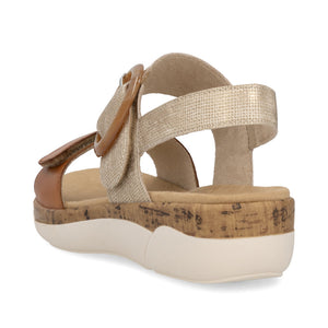REMONTE - R6853-90 - STRAP SANDAL - Tan/Beige