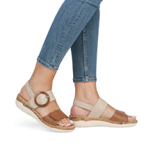 Load image into Gallery viewer, REMONTE - R6853-90 - STRAP SANDAL - Tan/Beige