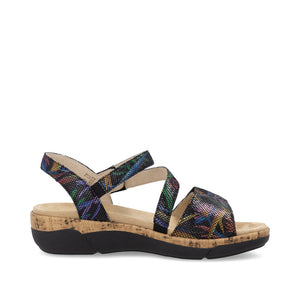 REMONTE - R6860-91- STRAP SANDAL - Black Multi