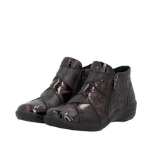 Load image into Gallery viewer, REMONTE - R7674-25 - 2 x ZIP ANKLE BOOT - Brown multi (NEW IN)