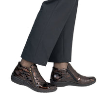Load image into Gallery viewer, REMONTE - R7674-25 - 2 x ZIP ANKLE BOOT - Brown multi (NEW IN)
