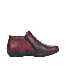 Load image into Gallery viewer, REMONTE - R7674-36 - 2 x ZIP ANKLE BOOT - Wine Multi  (NEW IN)
