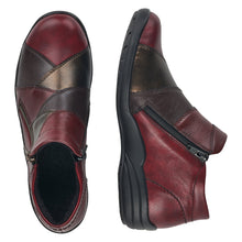 Load image into Gallery viewer, REMONTE - R7674-36 - 2 x ZIP ANKLE BOOT - Wine Multi  (NEW IN)