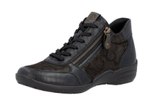 Load image into Gallery viewer, REMONTE - R7676-06  - LACE/ZIP ANKLE BOOT - Black Multi  (NEW IN)