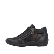 Load image into Gallery viewer, REMONTE - R7676-06  - LACE/ZIP ANKLE BOOT - Black Multi  (NEW IN)