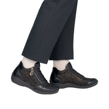 Load image into Gallery viewer, REMONTE - R7676-06  - LACE/ZIP ANKLE BOOT - Black Multi  (NEW IN)