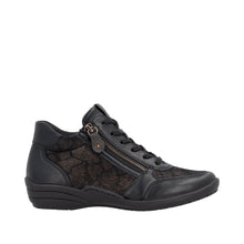 Load image into Gallery viewer, REMONTE - R7676-06  - LACE/ZIP ANKLE BOOT - Black Multi  (NEW IN)