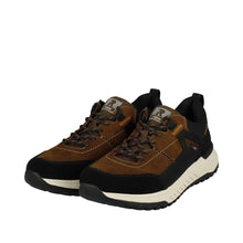 Load image into Gallery viewer, RIEKER - U0100-22 - MENS LACE-UP TRAINER/SHOE - Tobacco/Black (Water Resistant)  (NEW IN)
