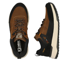 Load image into Gallery viewer, RIEKER - U0100-22 - MENS LACE-UP TRAINER/SHOE - Tobacco/Black (Water Resistant)  (NEW IN)