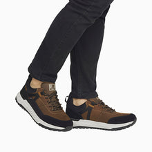 Load image into Gallery viewer, RIEKER - U0100-22 - MENS LACE-UP TRAINER/SHOE - Tobacco/Black (Water Resistant)  (NEW IN)