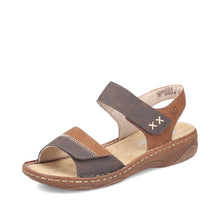 Load image into Gallery viewer, RIEKER - V2860-24 - STRAP SANDAL - Brown/Tan