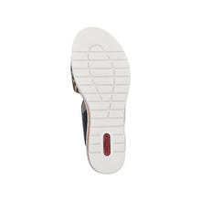 Load image into Gallery viewer, RIEKER - V4181-00 - WEDGE STRAP SANDAL - Beige/Black