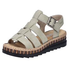 Load image into Gallery viewer, RIEKER - V7904-52 - WEDGE STRAP SANDAL - Green