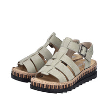 Load image into Gallery viewer, RIEKER - V7904-52 - WEDGE STRAP SANDAL - Green