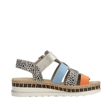 Load image into Gallery viewer, RIEKER - V7904-90 - WEDGE STRAP SANDAL - Multi