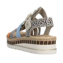 Load image into Gallery viewer, RIEKER - V7904-90 - WEDGE STRAP SANDAL - Multi