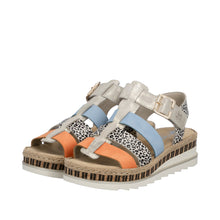 Load image into Gallery viewer, RIEKER - V7904-90 - WEDGE STRAP SANDAL - Multi