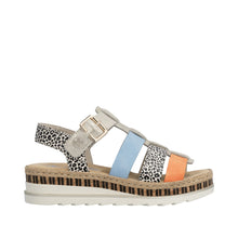 Load image into Gallery viewer, RIEKER - V7904-90 - WEDGE STRAP SANDAL - Multi
