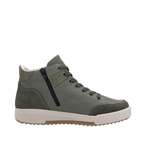 RIEKER - W0171-54 - ZIP/LACE BOOT - Khaki