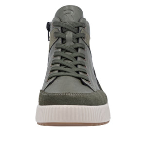 RIEKER - W0171-54 - ZIP/LACE BOOT - Khaki