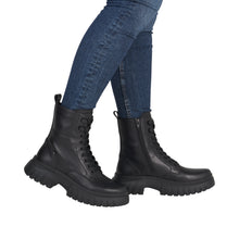 Load image into Gallery viewer, RIEKER - W1870-02 - LACE UP/ZIP BOOT - BLACK