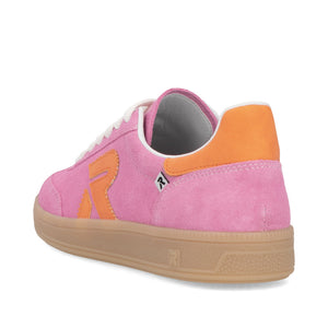 RIEKER - W2200-31 -  LACE UP SNEAKER TRAINER - Pink