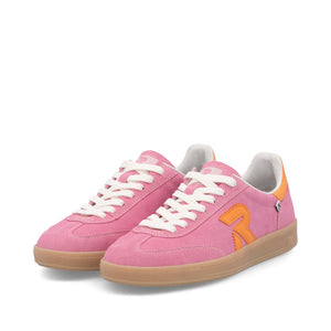 RIEKER - W2200-31 -  LACE UP SNEAKER TRAINER - Pink