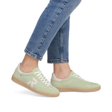 Load image into Gallery viewer, RIEKER - W2200-52 -  LACE UP SNEAKER TRAINER - Mint Green/White