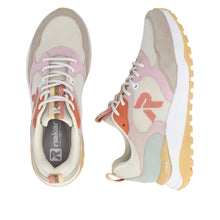 Load image into Gallery viewer, RIEKER - W2506-61 - LACE UP TRAINER - Beige Multi