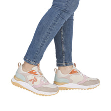 Load image into Gallery viewer, RIEKER - W2506-61 - LACE UP TRAINER - Beige Multi