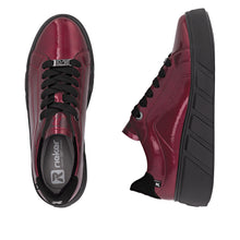 Load image into Gallery viewer, RIEKER - W2601-35 - LACE UP SNEAKER STYLE SHOE - Red