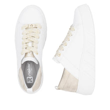 Load image into Gallery viewer, RIEKER - W2602-81 -  LACE UP TRAINER - White/Gold