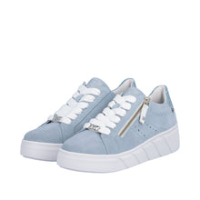 Load image into Gallery viewer, RIEKER - W2605-12 - LACE UP/ZIP SNEAKER STYLE SHOE - Blue