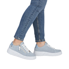 Load image into Gallery viewer, RIEKER - W2605-12 - LACE UP/ZIP SNEAKER STYLE SHOE - Blue