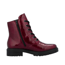 Load image into Gallery viewer, RIEKER - Z2841-33 - LACE UP/ZIP ANKLE BOOT - RED PATENT