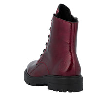 Load image into Gallery viewer, RIEKER - Z2841-33 - LACE UP/ZIP ANKLE BOOT - RED PATENT