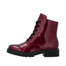 Load image into Gallery viewer, RIEKER - Z2841-33 - LACE UP/ZIP ANKLE BOOT - RED PATENT
