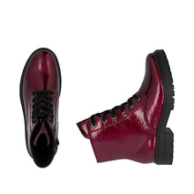 Load image into Gallery viewer, RIEKER - Z2841-33 - LACE UP/ZIP ANKLE BOOT - RED PATENT
