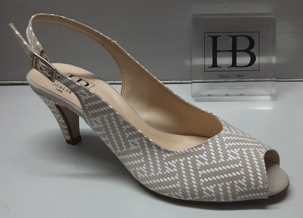 HB Italia - B272 SHOE/SANDAL - Beige/White Intreccio