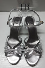Load image into Gallery viewer, HB Italia - 860 - STEFANIA STRAPPY SANDAL - ACCACIO/ARGENTO STEFANIA (Metallic Grey/Silver)