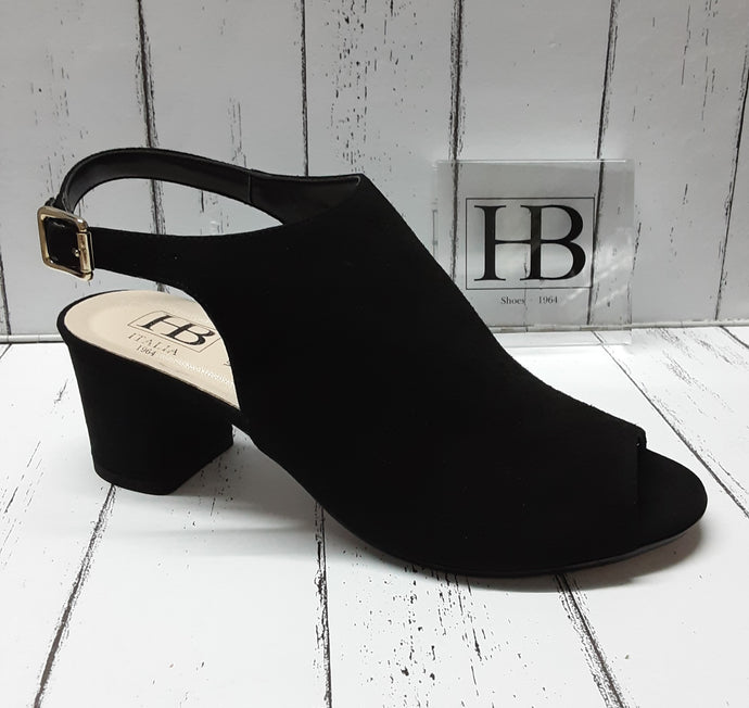 HB Italia - B692 - SUEDE SHOE/SANDAL - Black