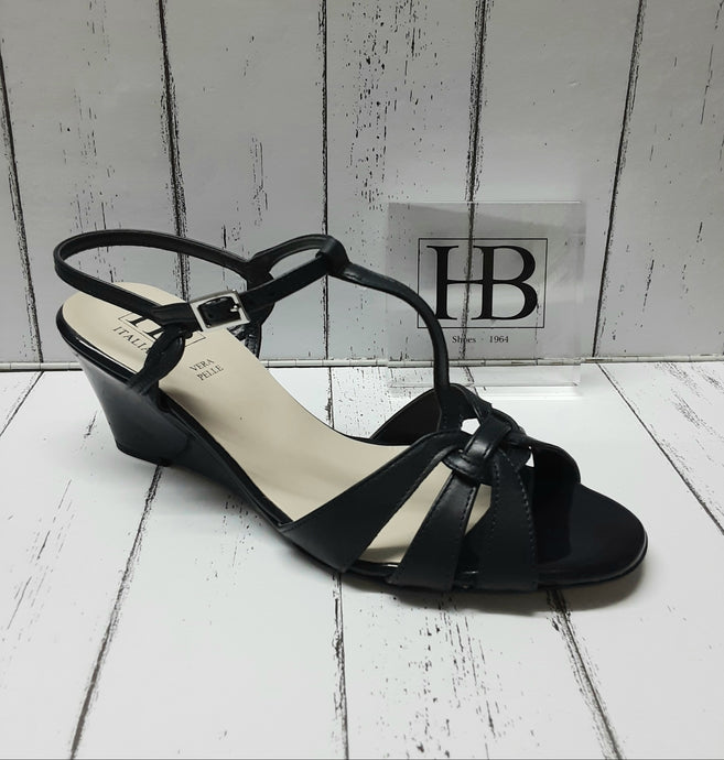 HB Italia - A-134SP - NAPPA OCEANO WEDGE SANDAL - Navy