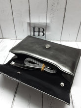 Load image into Gallery viewer, HB Italia - JASMINE CLUTCH BAG - Francese Peltro - Metallic Grey/Pewter